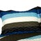 3-Piece Handmade Full/Queen Quilt Set, Reversible, Horizontal Stripes